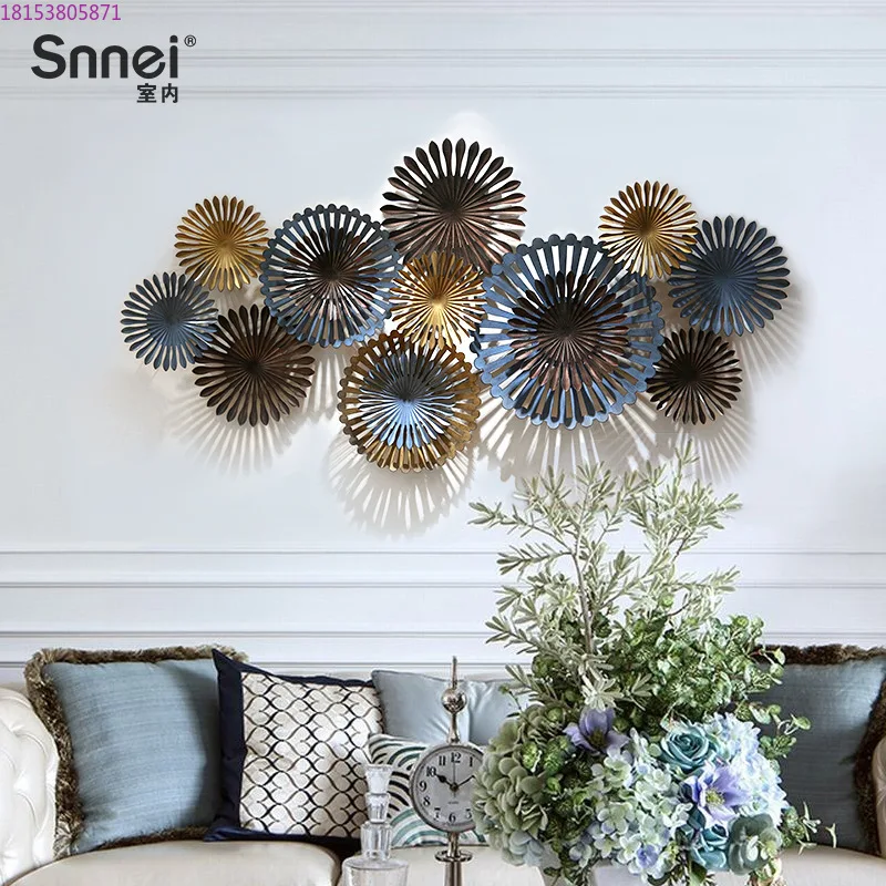 Simple modern TV background wall decoration pendant creative home light luxury living room dining room wrought iron