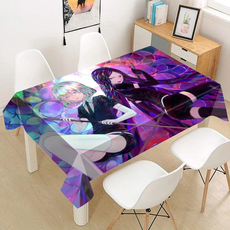 Houseki no Kuni Tablecloth Oxford Fabric Square/Rectangular Dust-proof Table Cover For Party Home Decor TV Covers