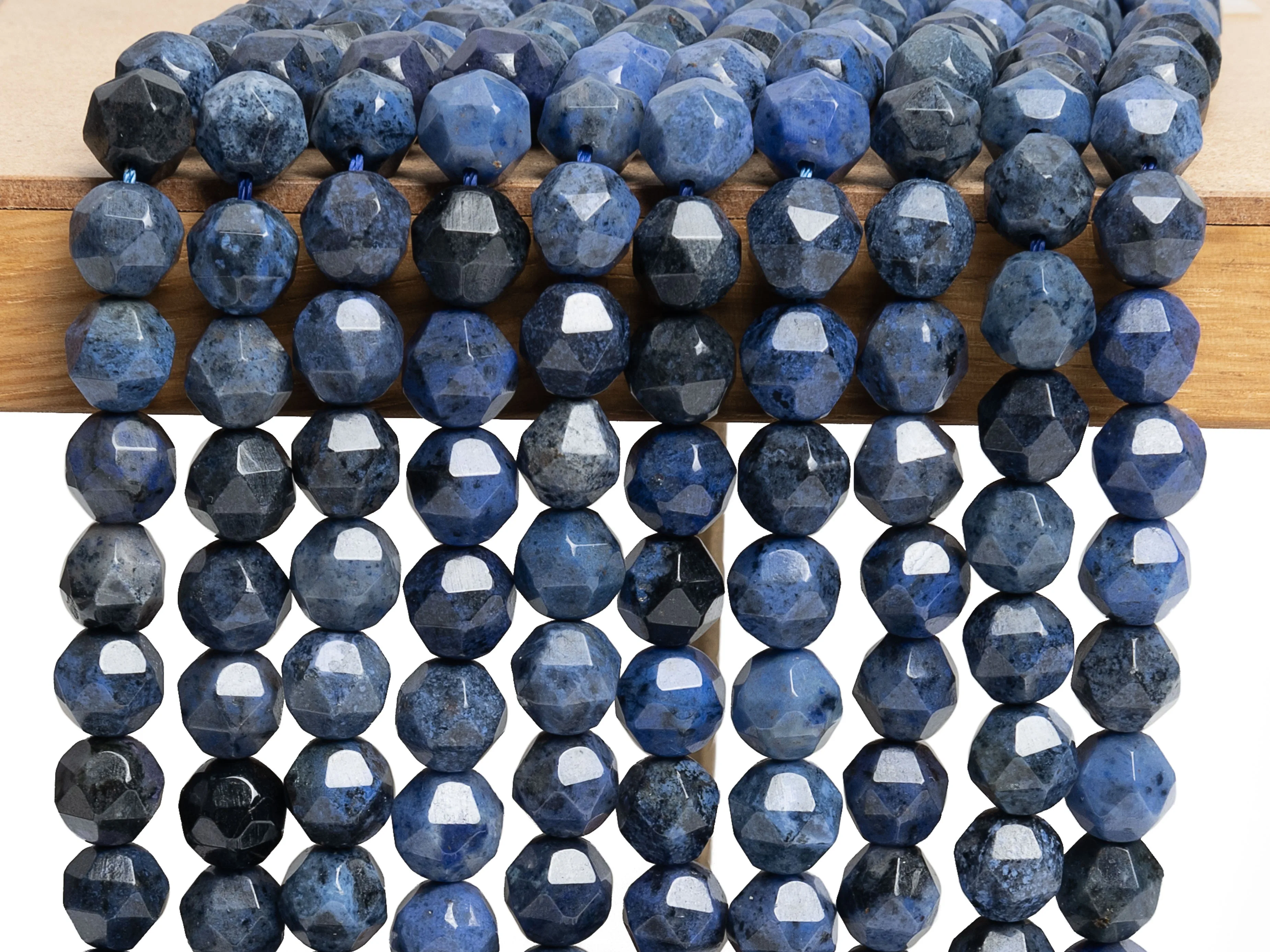 Star Cut Faceted Blue Dumortierite Beads AAA Genuine Natural Gemstone Full Strand Loose Beads DIY for Jewrlry Making Wholesale