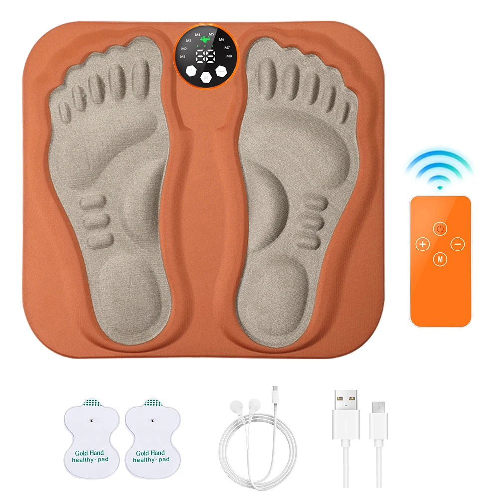 

3D Foot Massager Pad Foldable Calf Massage Mat 8 Modes 29 Levels EMS Muscle Relax Feet Electrostimulator Fitness | US STOCK