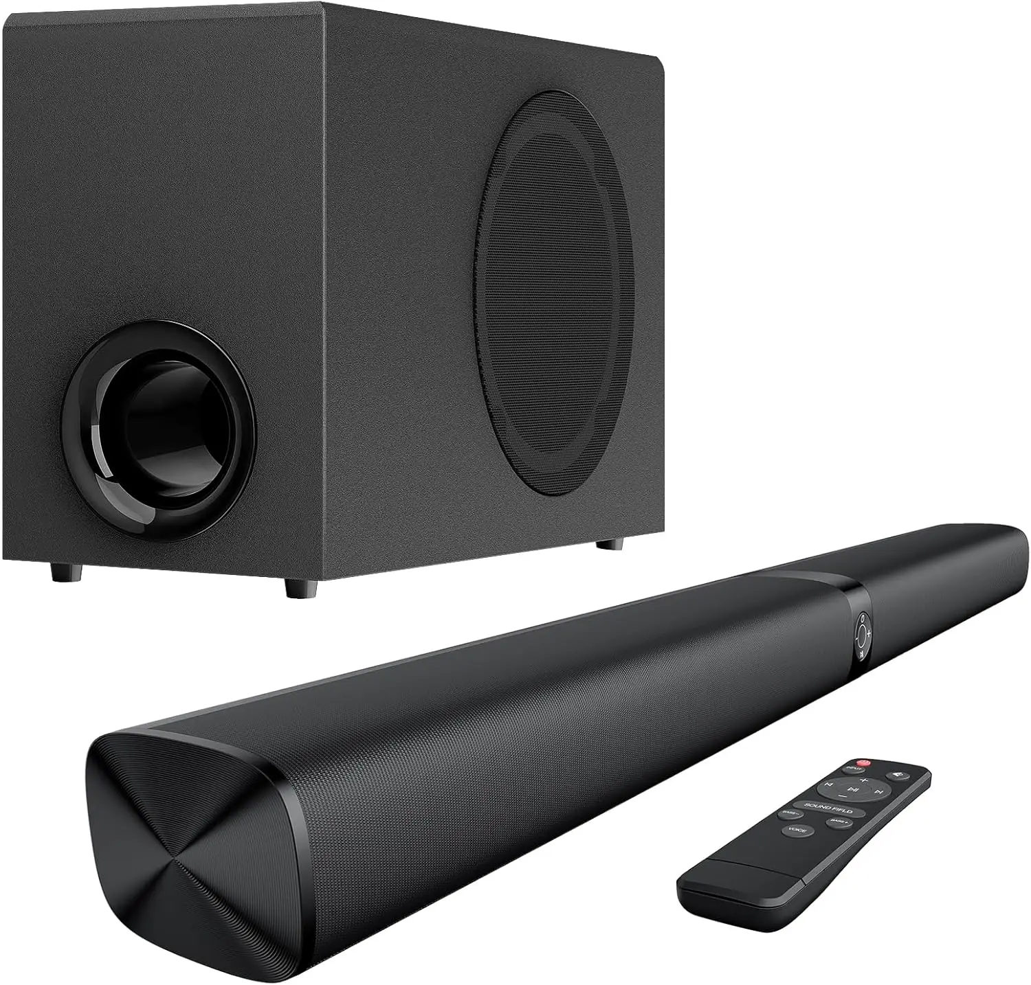 

110W Sound Bar with Subwoofer, Bluetooth 5.3, 3 EQ Modes, ARC/Opt/AUX for TV
