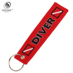 Emboridery Diver Keychain Keyring for Motorcycles and Cars Customzie Keyring Chains Key Fobs chaveiro брелок