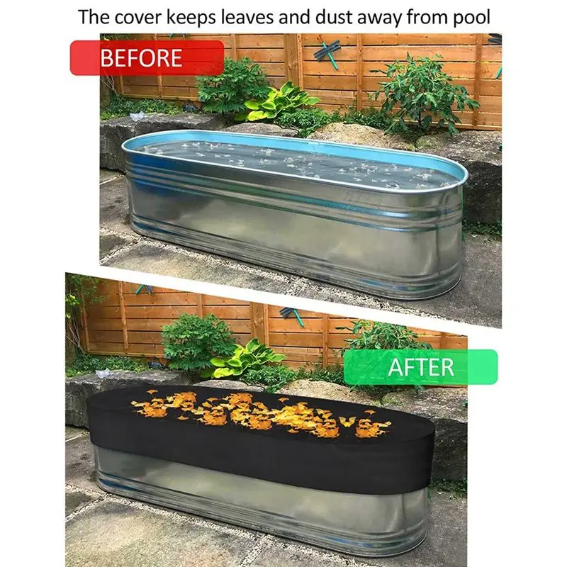 

L79A 6Ft Oval Stock Tank Pool Cover,Waterproof Stock Tank Cover with Storage Bag, 420D Oxford Stock Tank Cover