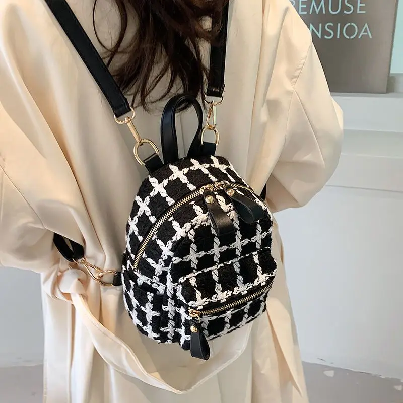 Miyagawa Mini Backpack for Women's 2023 New Fashion Versatile Small Backpack Texture Single Shoulder Crossbody Bag