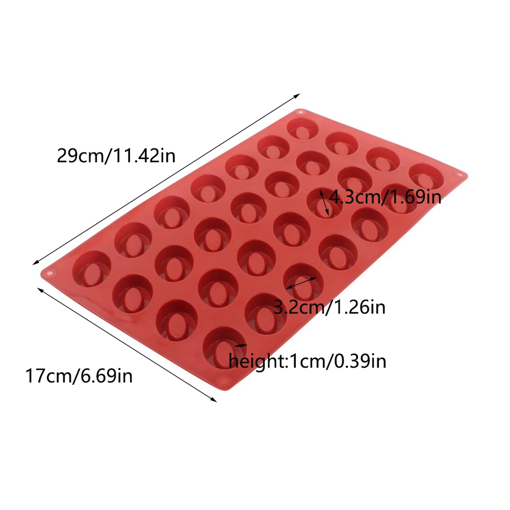

Mini Ellipse Donut Silicone Mold 28 Grid Non Stick Cake Baking Tray Reusable Chocolate Cookie Candy Mould Kitchen Bakeware Tools