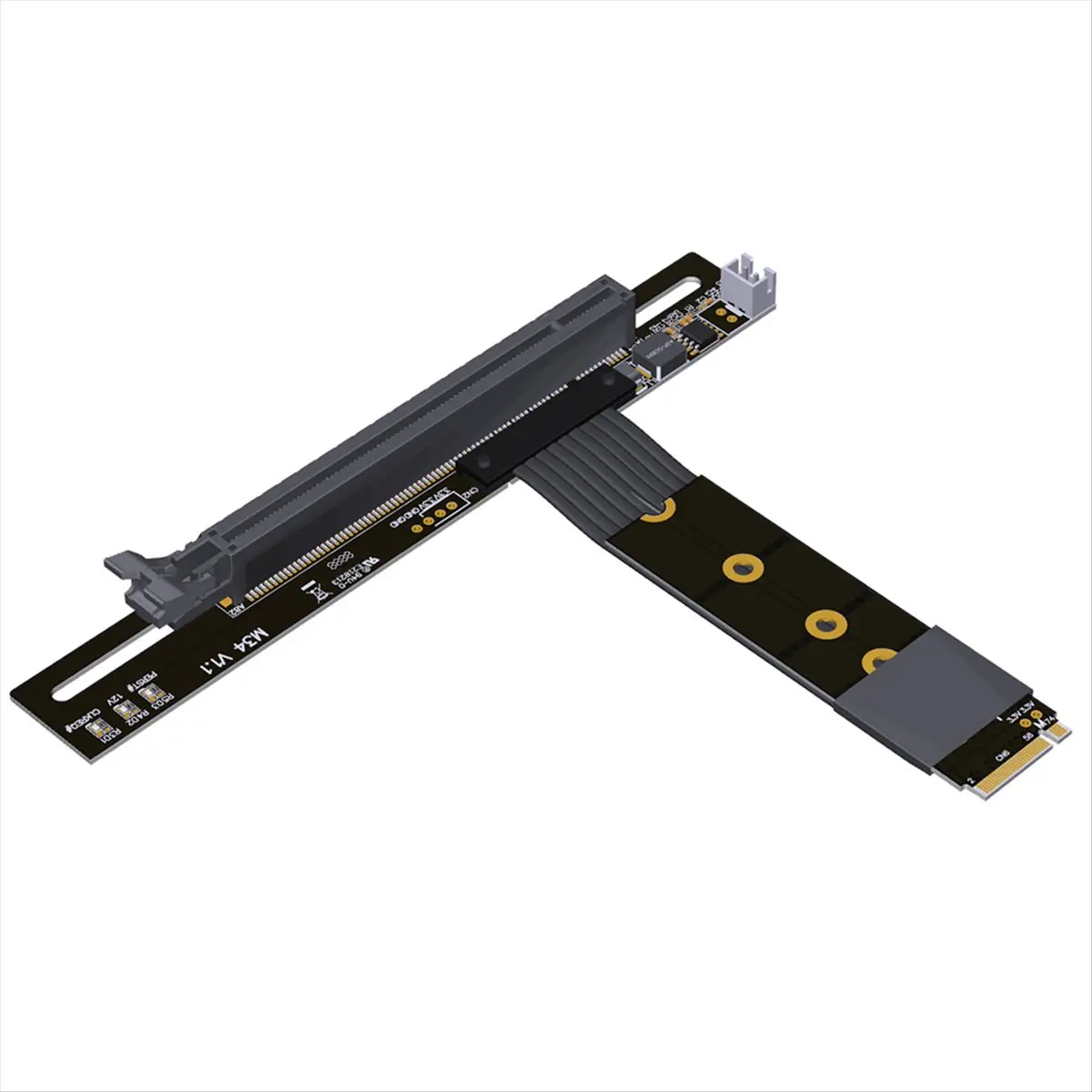 ABGZ PCIe X4 4.0 M.2 NVMe to X16 Riser Adapter for PCIeX16 /for Graphics Card to M.2(Ultra SSD M-Key)NVMe Extension