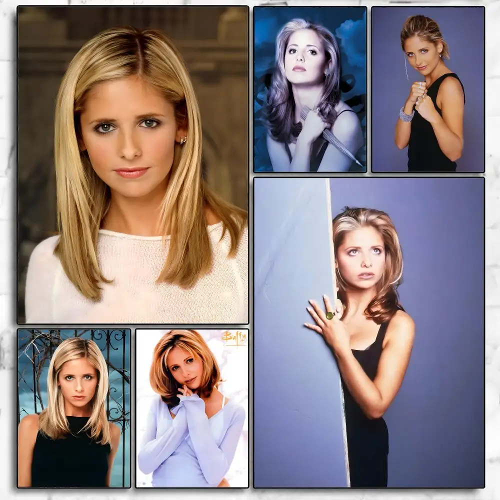 Actor Sarah Michelle Gellar Poster Poster Room Wall Art Decor Waterproof Stickers For Home Bar Bedroom Decoration