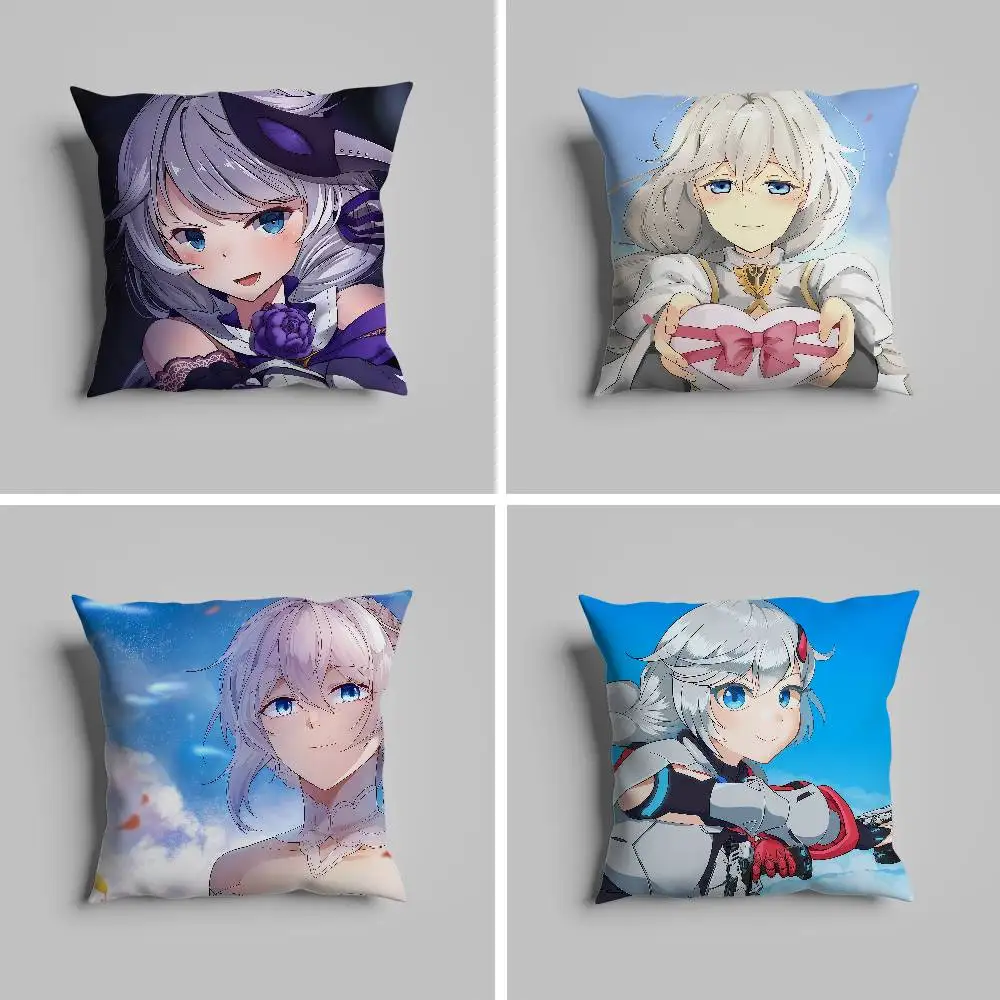 

Kallen Kaslana Honkai Pillow Case Pillowcase For Car Pillows 60x60 Cushions Luxury Double Sided Cover Home And Decoration Sofa