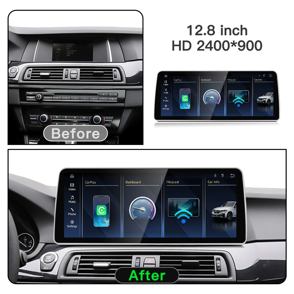 Stwei 2026 New 10.25 12.8inch Thin Screen Linux System for BMW 7Series F01 F02 F03 F04 Wireless CarPlay Auto Car Video Player