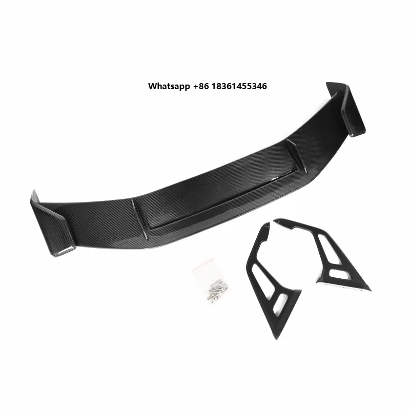 

for Cars, Single Deck Real Carbon Fiber AI Style Rear Spoiler, Wings Ducktail, Universal Auto Tail Spoiler