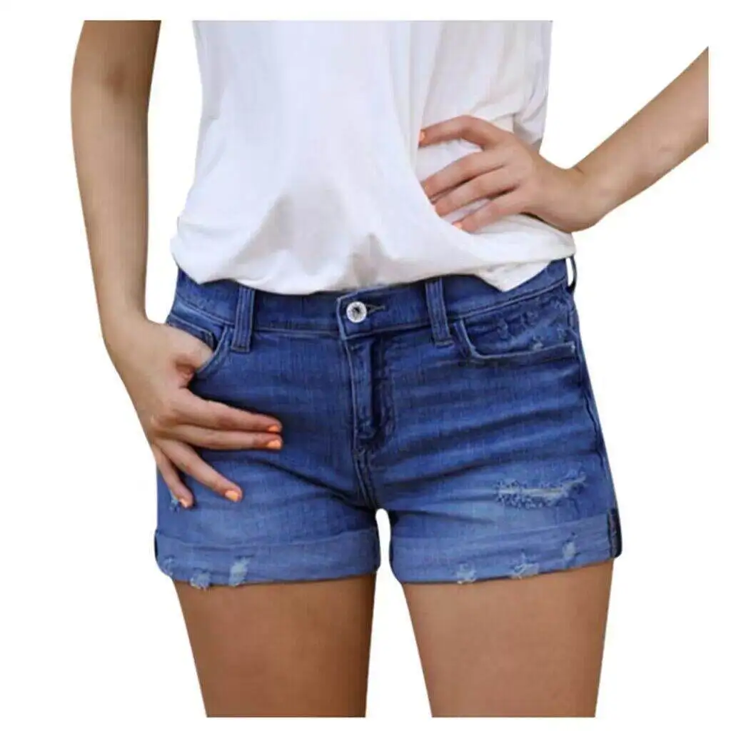 

Elastic Slim Fit Denim orts for Women Hole Punching Tassel Independent Station Best Selling Summer Casual Faion orts
