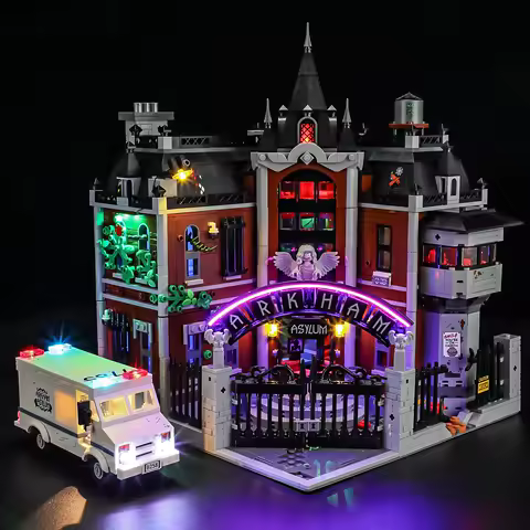 HPROSPER LED Light (No Model) For LEGO 76300 DC Arkham Asylum Decorative Lamp With Battery box