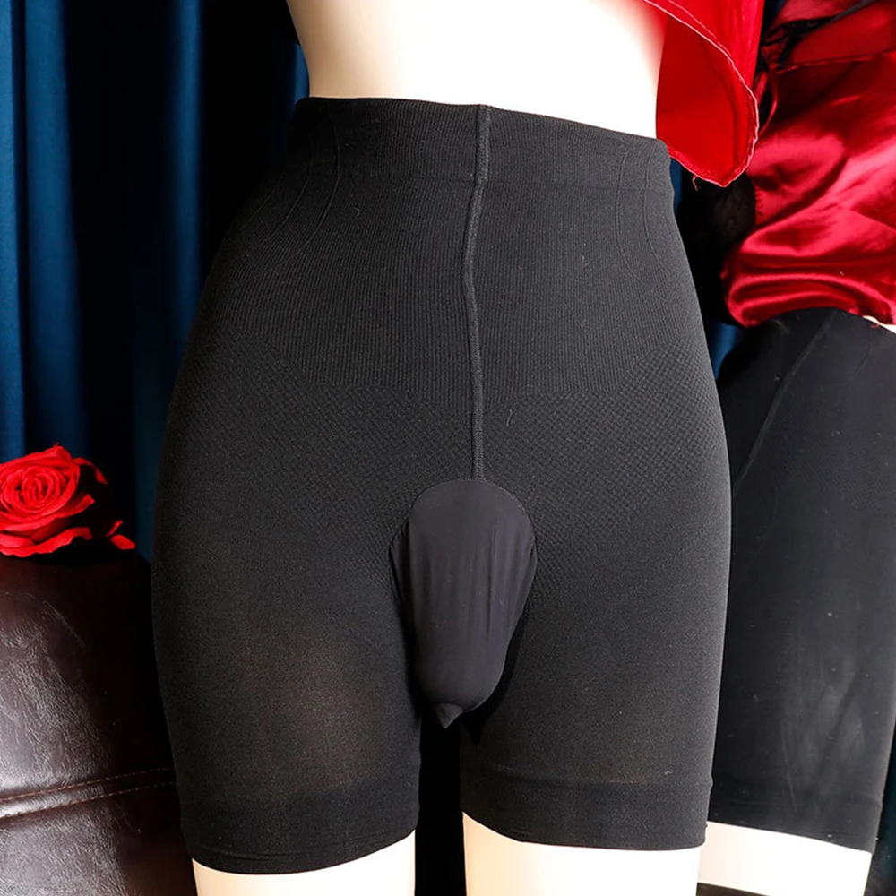 Hot Mens Super Elastic Thin Sheer Egg Ball Underwearshorts Men Stockings Glossy Tights Open/close JJ Sleeve