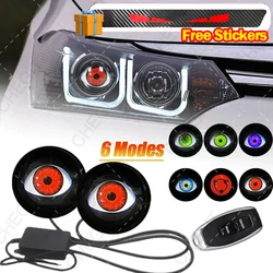 New Sharingan Devil Eyes Dynamic Demon Eyes for Car Headlight Fog Light Tail Light Retrofit Auto Light DIY 3iches