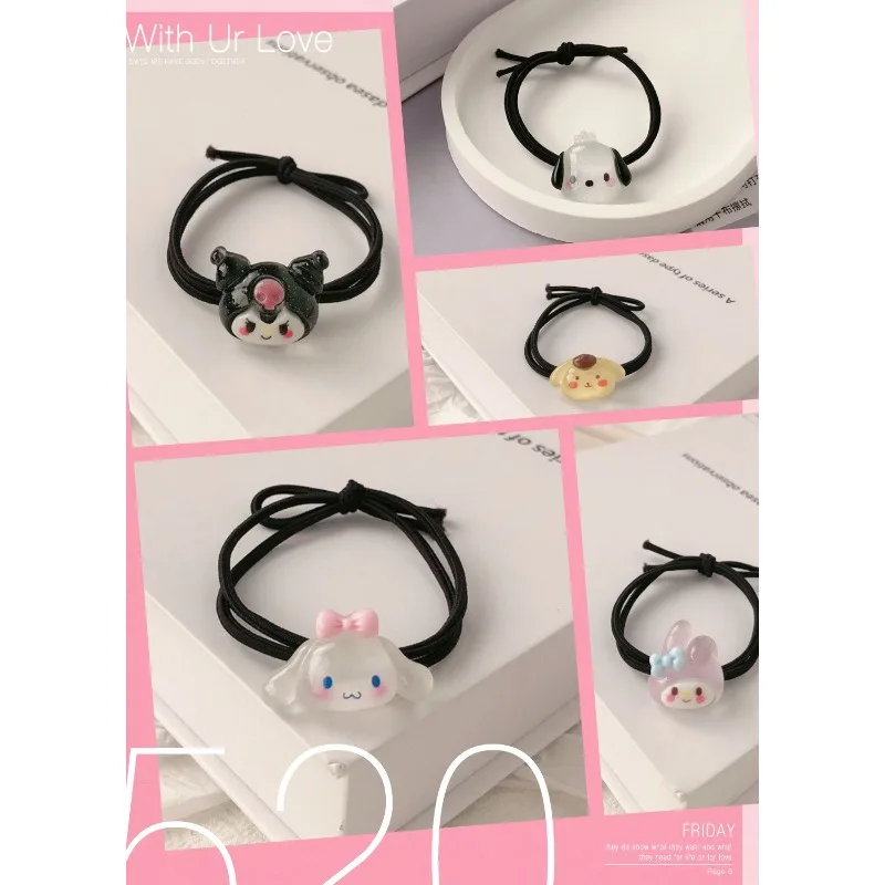 

Sanrio Kuromi Cartoon Hairband Anime Figures My Melody Pochacco Cinnamoroll Hairband Q Figural Cute Girl Hairband Birthday Gifts