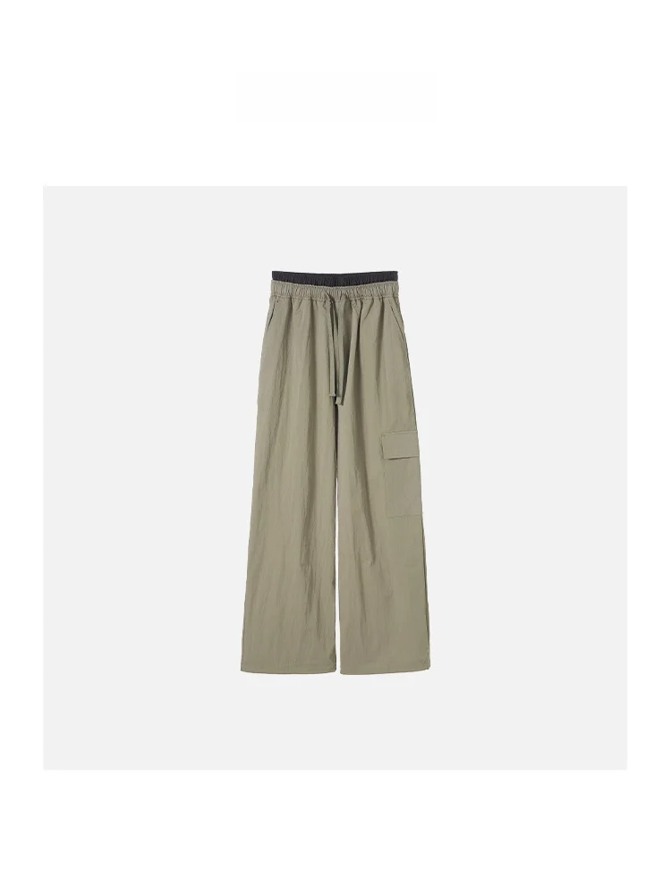 

Spring Summer JINGJING2024 Skin-friendly Comfortable Casual Pants Double Waist Design Simplici Sensation Faion Ladies irt