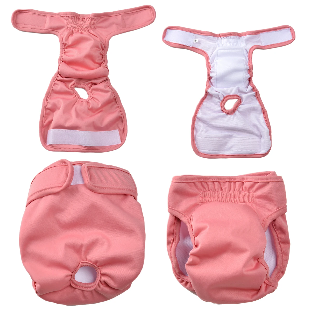 3pcs Washable Female Dog Diaper for Small Medium Dogs Adjustable Pet Physiological Pant Reusable Leakproof Pets  Diapers Sets view 5
