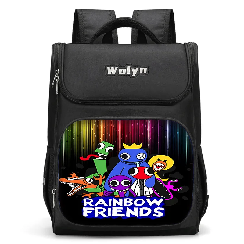 Grand sac à dos de jeu Rainbow Friends pour enfants, sac d'école pour garçons et filles, sac à dos de voyage pour hommes et femmes, durable et multi-compartiments