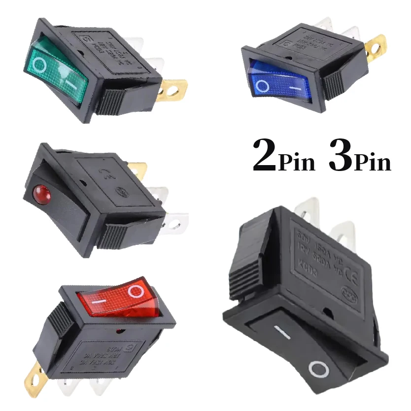 

Кулисный тумблер «сделай сам», защелкивающийся ВКЛ-ВЫКЛ 250 В/16 А, 125 В/20 А, светодиодный 2, 3-контактный мини-переключатель