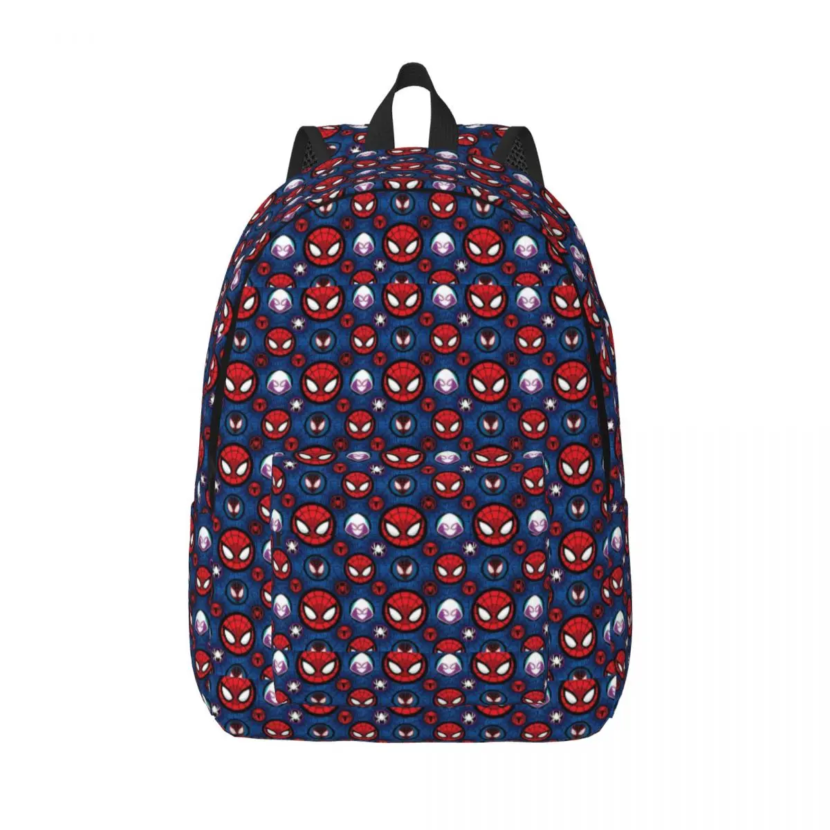 Custom Spider Man Pattern Canvas Backpacks Women Men Basic Bookbag for School College Red Web Bags