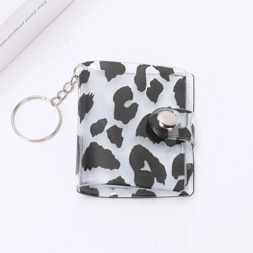 Fashion With Keychain Leopard Print Photo Album Chic Cute Mini Card Album Cartoon Star-chasing Photo Album Photo Storage