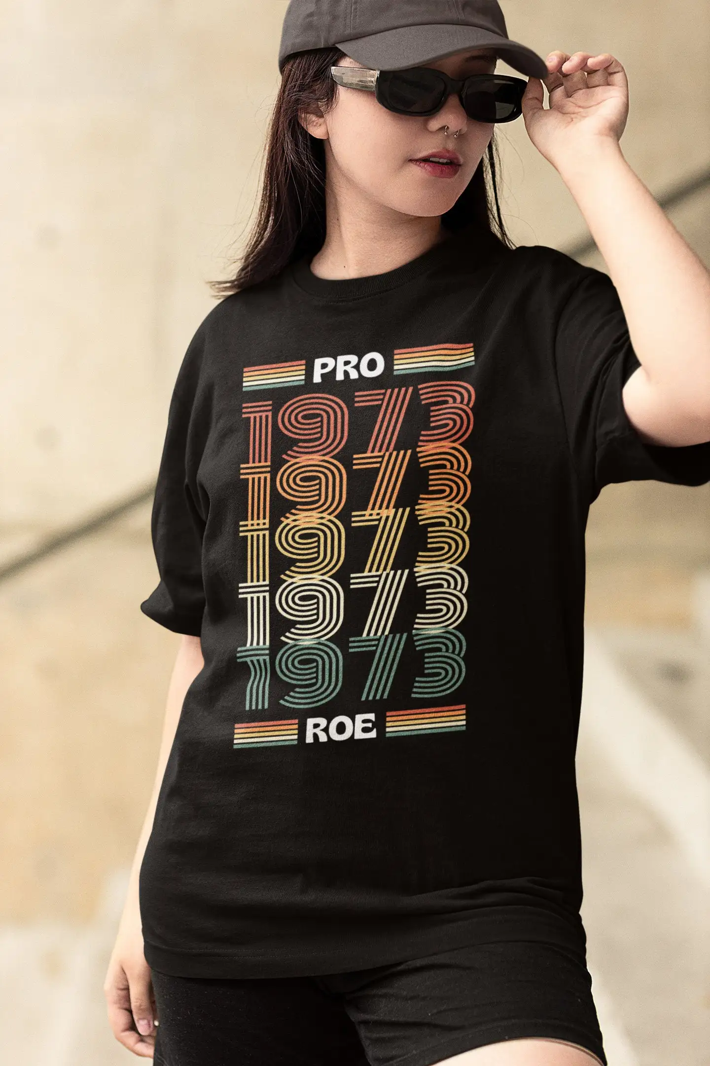 Pro Roe 1973 T Shirt Abortion Feminist Choice My Body Rules Retro Activist Womens Rights