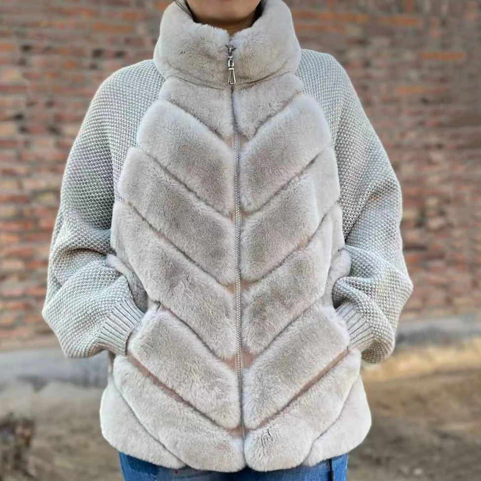 Black Friday Bestseller | Winter Rex Rabbit Fur Sweater Jacket | LAST STOCK • Lock Price | In Stock Select Sizes Only 250811
