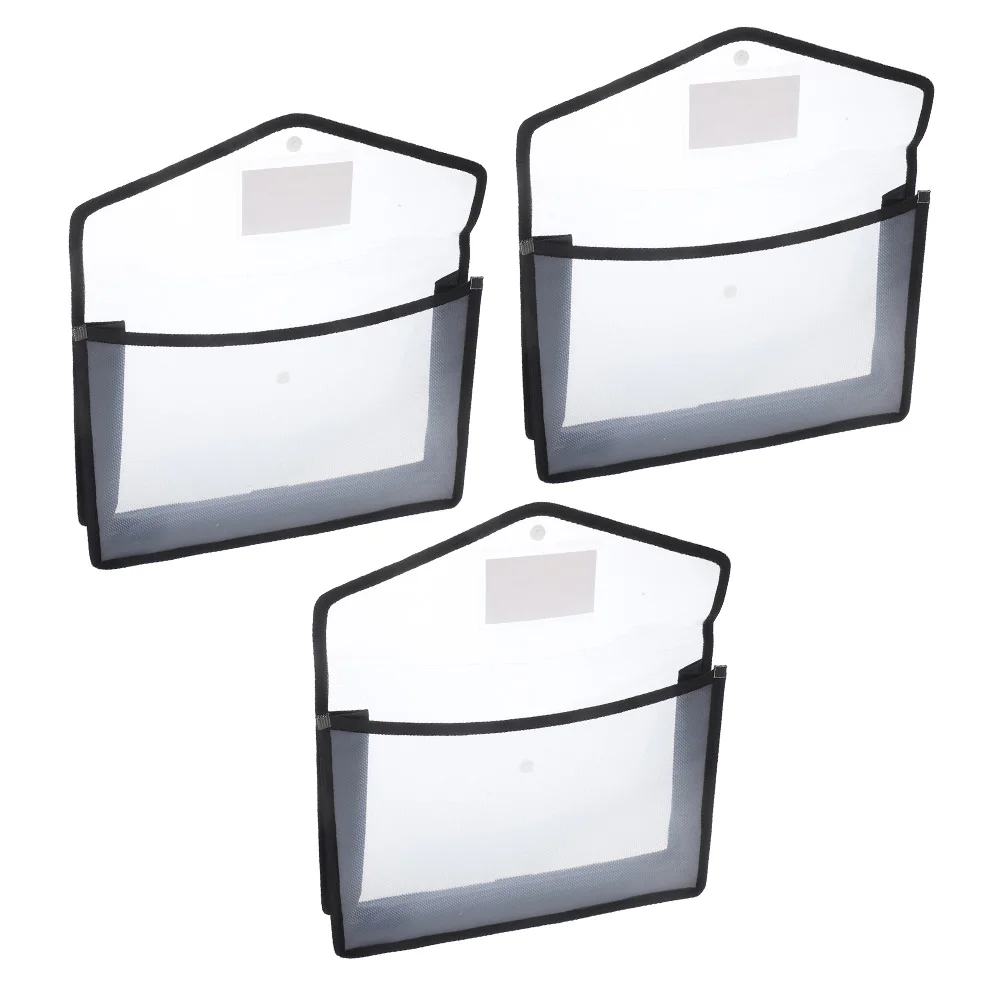 3Pcs Waterproof Document Bags A4 File Folders Portable File Organizers for Office School Business Receipt Storage