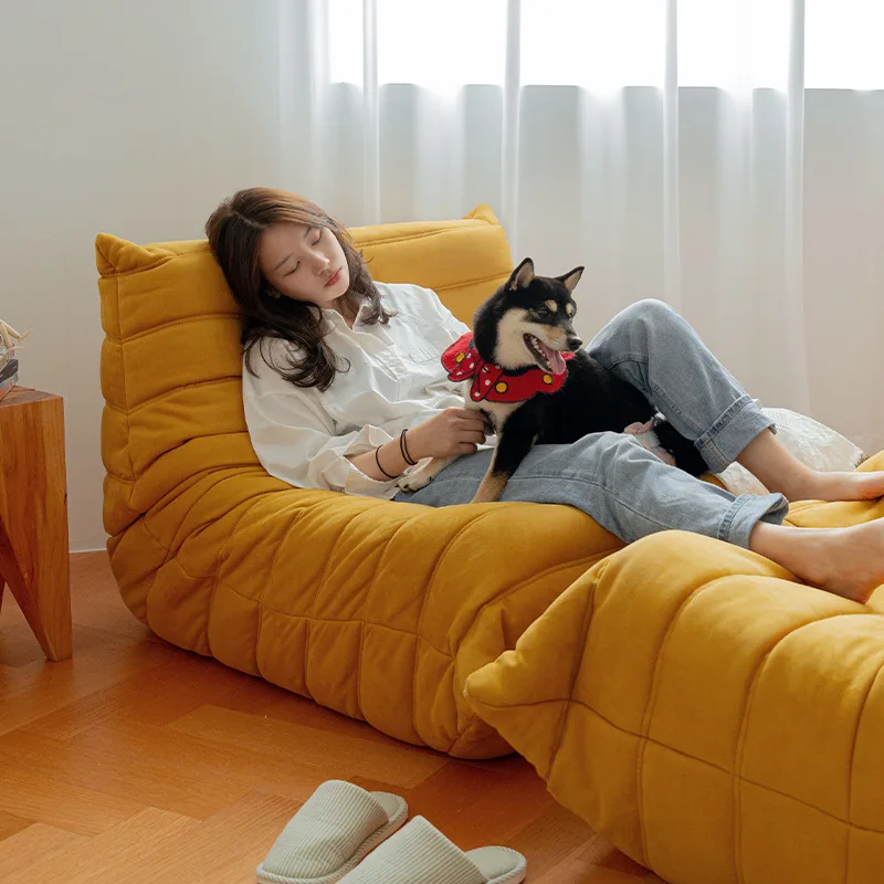 كاتربيلر أريكة استرخاء قابلة للاستلقاء النوم أريكة واحدة شرفة الترفيه كرسي منزلي غرفة نوم غرفة المعيشة أريكة صغيرة #4