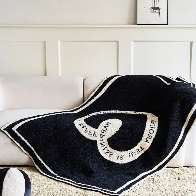 

Плед Moyu Love Heart Half-Fleece BlanketAB для гостиной, осенне-зимний плед для кондиционированных помещений, плед для дивана, плед в скандинавском стиле