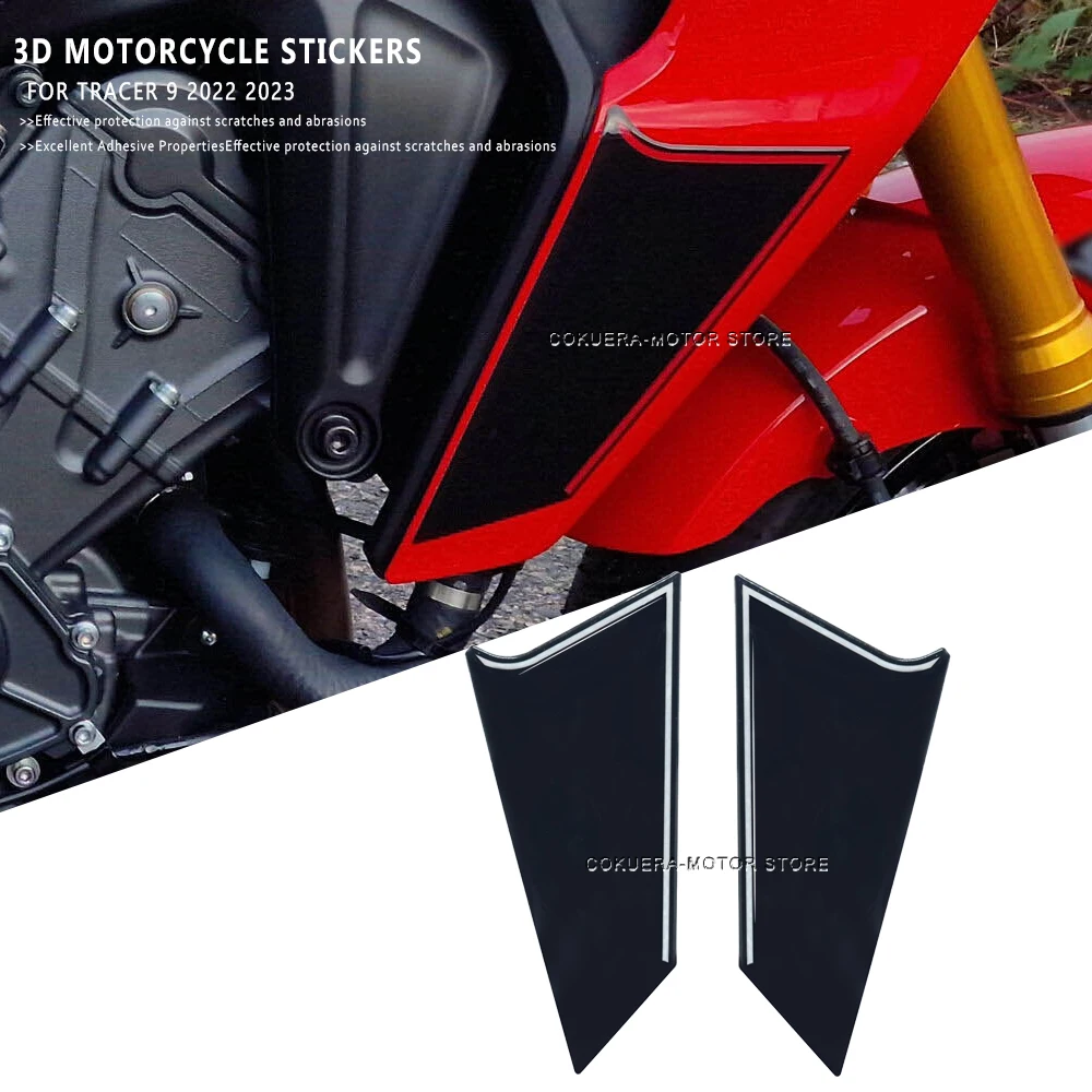 For Yamaha TRACER 9 2022-2023 3D Sticker Motorcycle Accessories Resin Scratch Resistant Hull Side Protectors Stickers