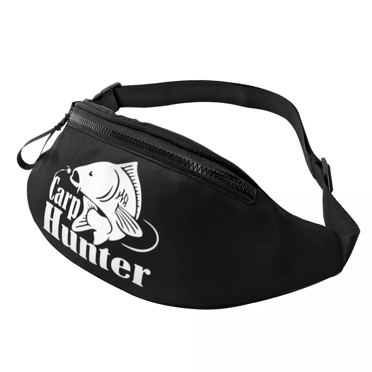 Personalized Fishing Fish Fisherman Carp Hunter Fanny Pack for Women Fashion Crossbody Waist Bag Travel Hiking Phone Money Pouch