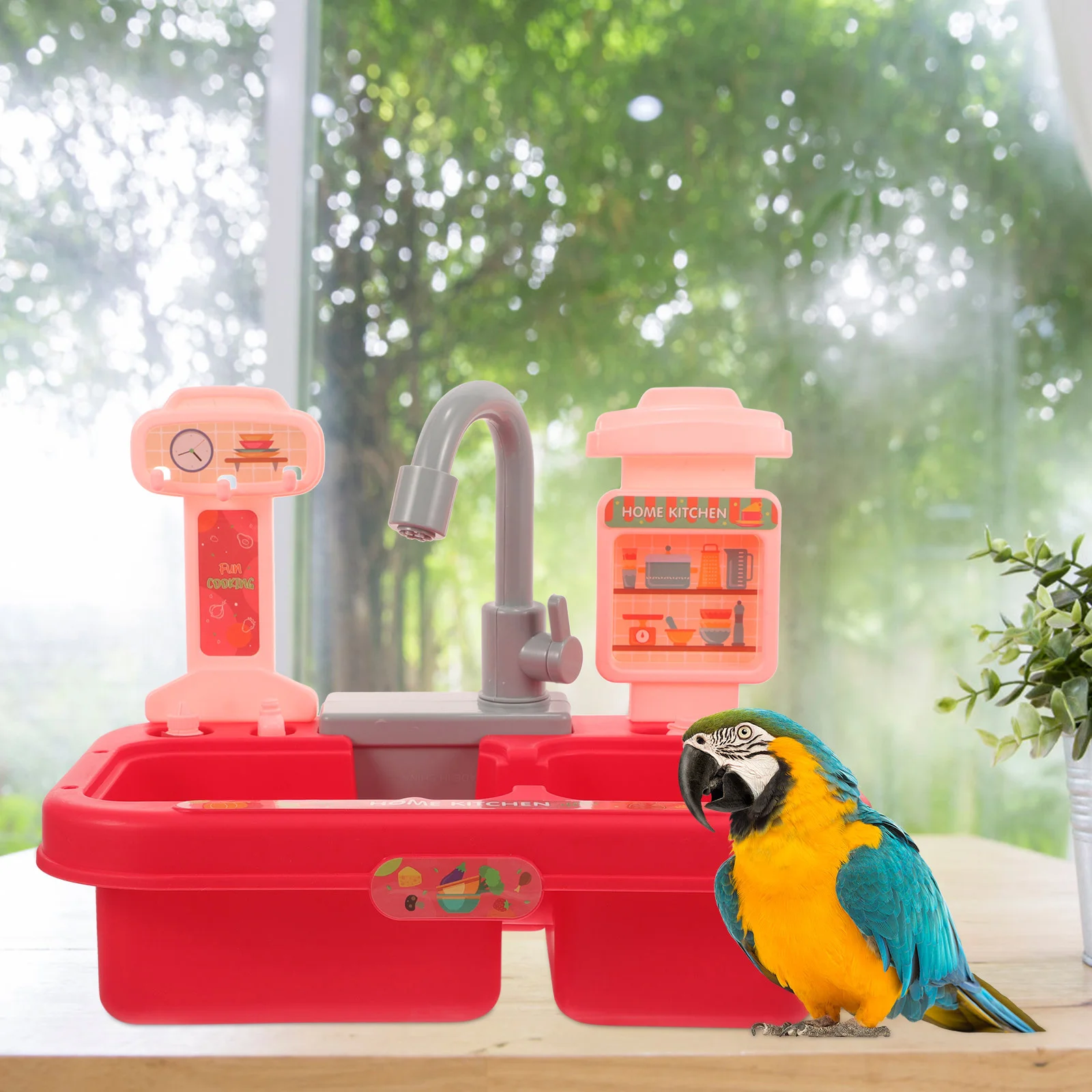 

Parrot Bathing Tub Bird Shower Bowls Bathtubs for Parrots Birds Cleaning Basin Pet