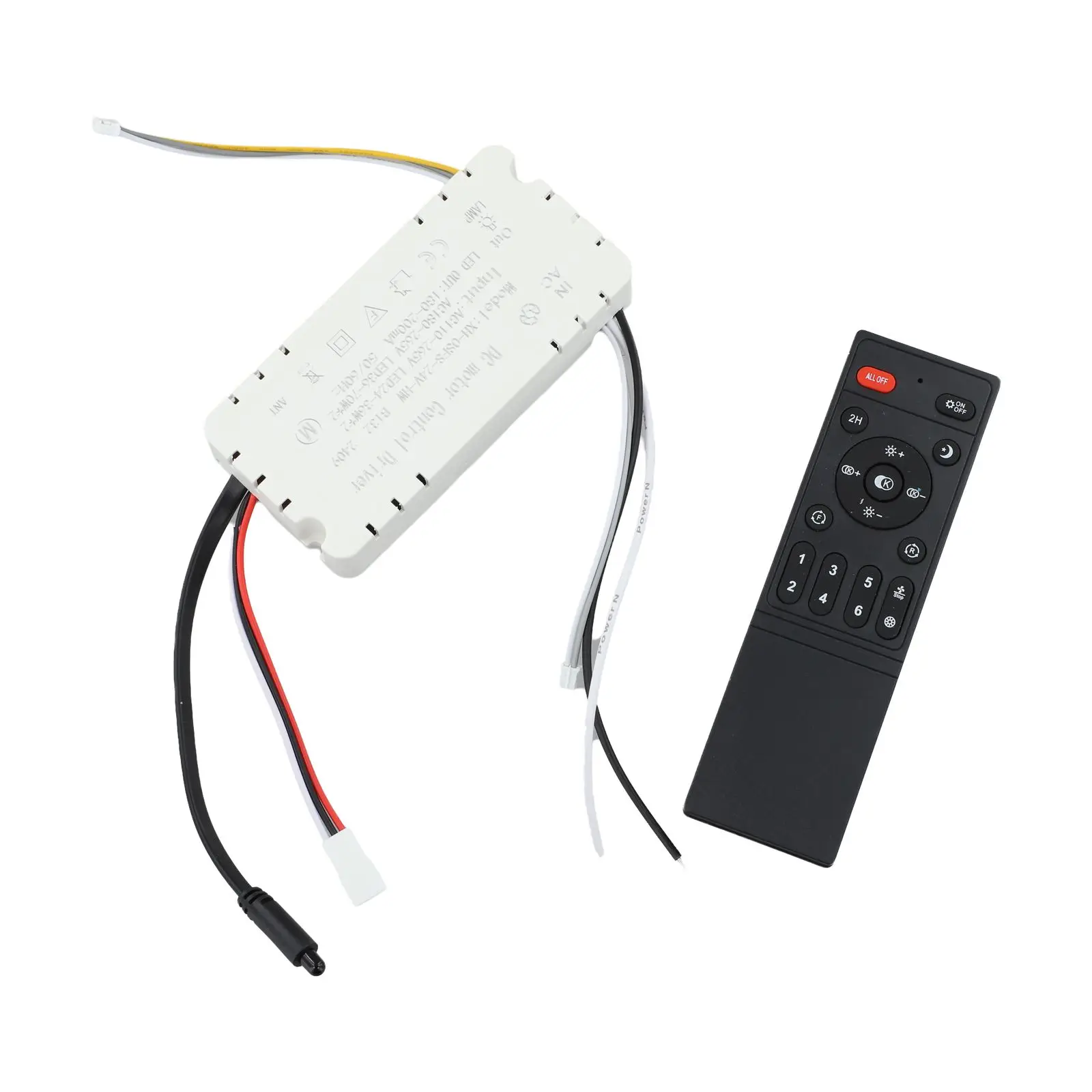 

1set Fan Light Inverter Remote Control Controller 6-Speed Stepless Dimming Receiver For Bedroom Ceiling Fan Light