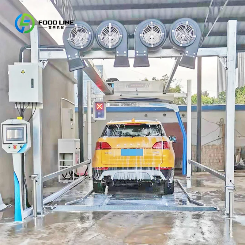 Customized Tunnel Type Automatic Car Wash Machine 9 Brushes Commercial Tunnel Car Washing Equipment
