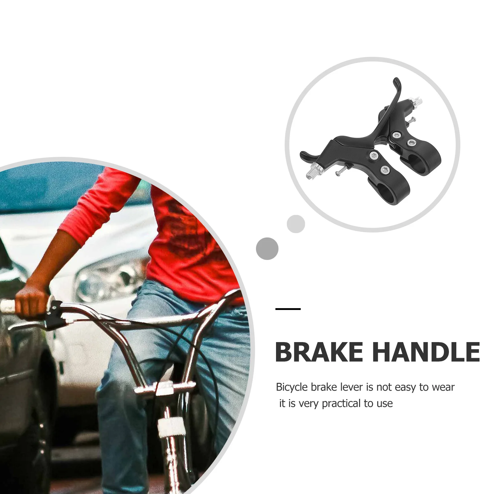 2Pcs Bike Brake Lever Lightweight Sturdy Aluminum Alloy Bicycle Brake Handle for Mountain Bike Cycling Parts Bicycle Brakes