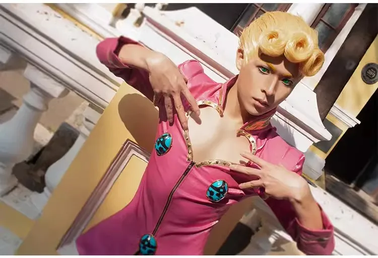 Anime Giorno Giovanna Cosplay buty buty peruka kostiumy dla mężczyzn kobiet impreza z okazji Halloween Carniavl Roleplay stroje