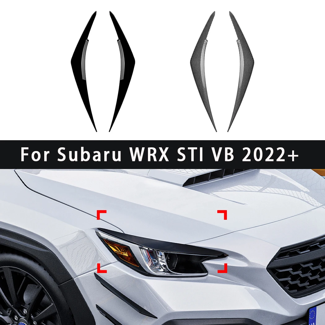 

2PCS Car Front Headlight Eyebrow Eyelid Cover Trim For Subaru WRX STI VB 2022+ Headlight Eyelids Body Kit Auto Accessories