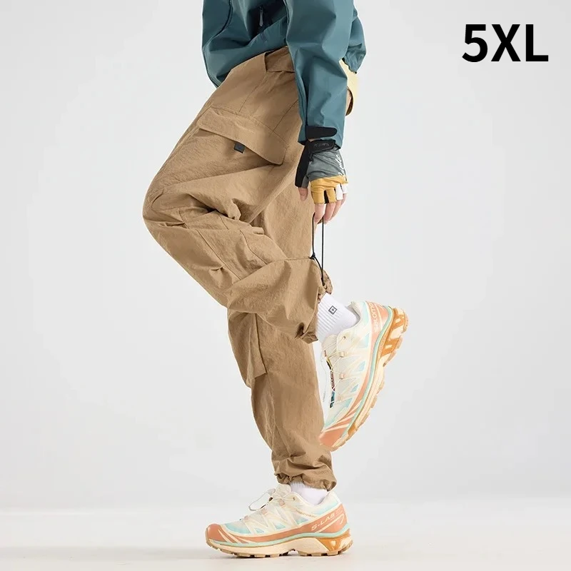 Men's Water-repellent Hiking Pants Scratch Resistance Fashion Casual Cargo Pants Breathable Trousers Fishing Camping Pants 5XL