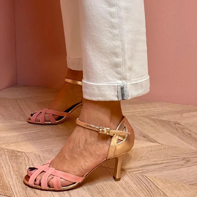 Foreign Trade Model 2026 Summer High-heeled Fashion Fish Mouth 34-45 Large Size Color Matching Bag and Sandals