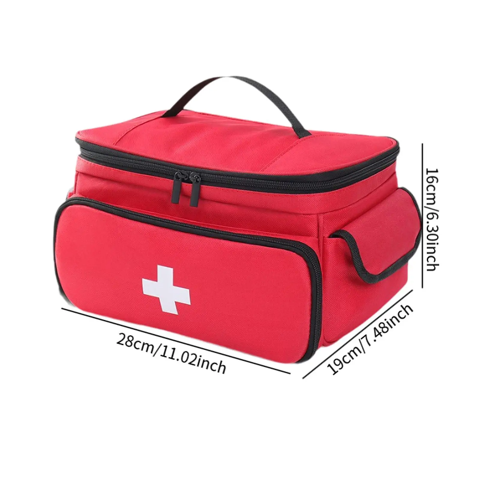 Сумка первой помощи Пустая сумка для хранения Гладкая молния с ручкой Профессиональная экстренная помощь