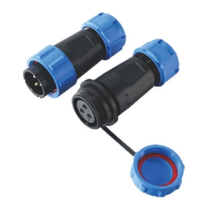 SP21D Butt series Welding free waterproof aviation plug male/female butt wire connector 2/3/4/5/7core industrial socket