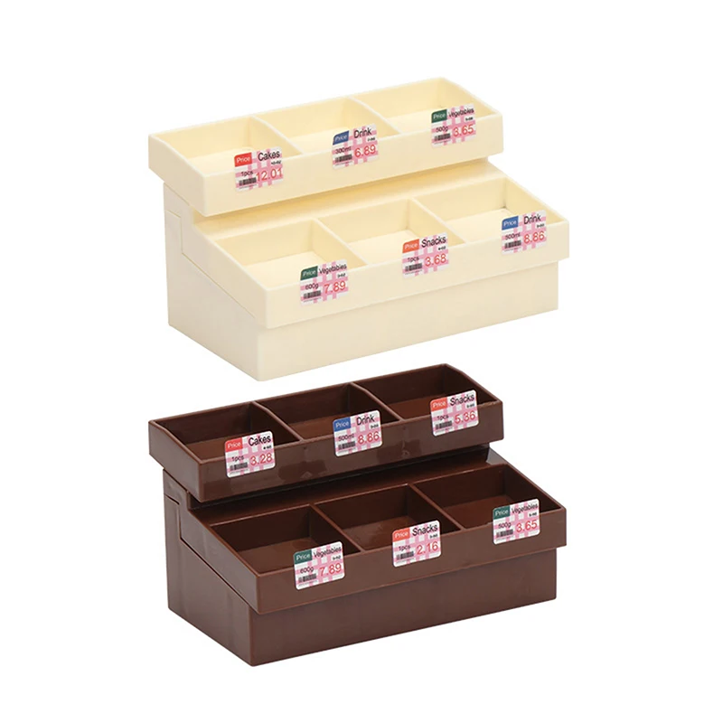 Un juego de exhibición de supermercado en miniatura para casa de muñecas 1/12; Soporte de pan en miniatura para decoración de casa de muñecas