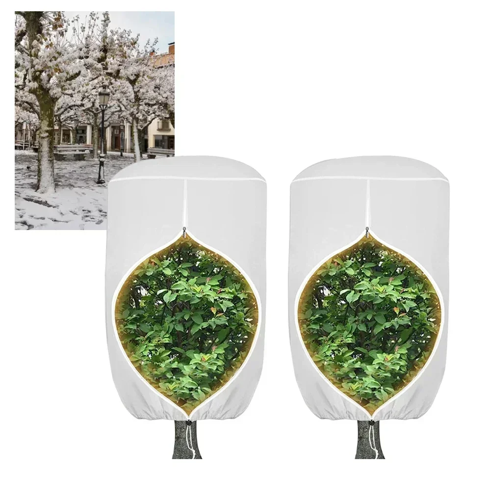 

Купольный чехол для защиты от мороза взимку с застежкой-молнией и застежкой на шнурке для надежного посадки на кустарники и горшках