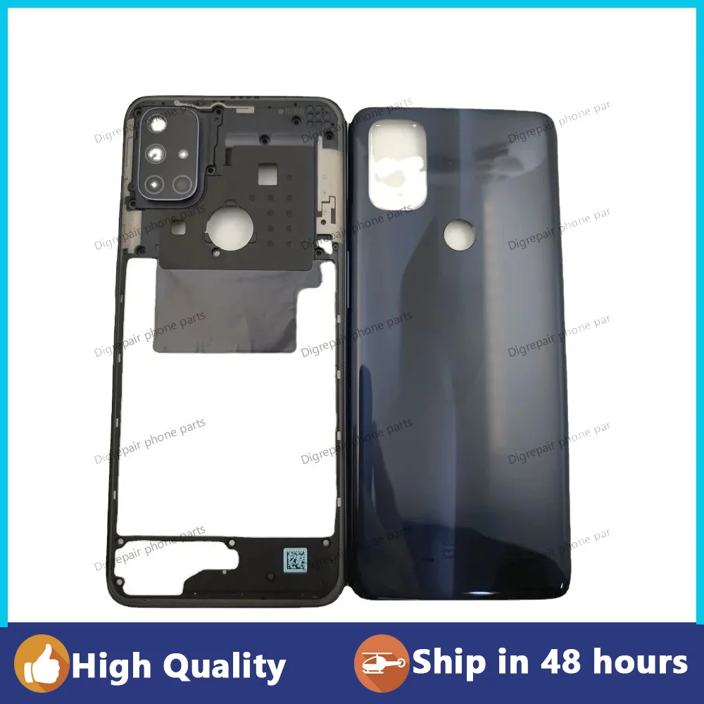 

For OnePlus Nord N10 5G BE2025 Phone Housing Middle Frame+Battery Back Cover Case Panel Lid Rear Door+ Camera Lens +Logo