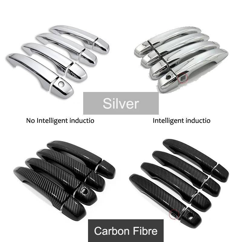 

For Honda Insight 2018 2019 ABS chrome/Carbon Car door protector Handle Decor sticker Cover Trim Auto Accessories