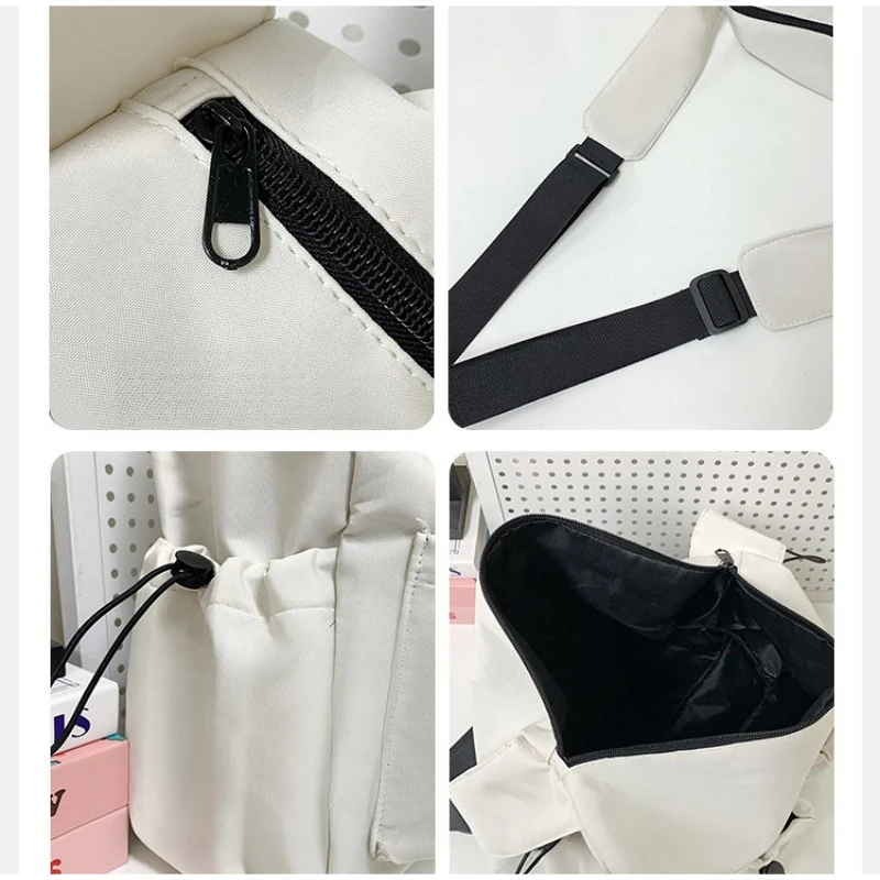 Mehrtaschen-Freizeit-Sporttasche aus Canvas, Umhängetasche für Damen, große Reisetasche, vielseitige leichte Handtasche – Detail 3