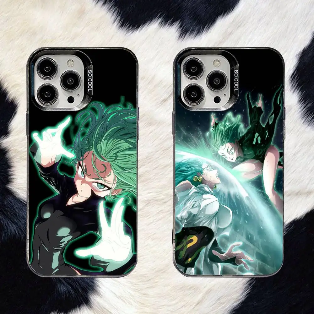 

O-One Punch Man Tatsumaki Phone Case For iPhone 16,15,14,13,12,11,8,7,Pro,Max,Plus,Mini,XS,SE Anti Fall Black Matte Hard