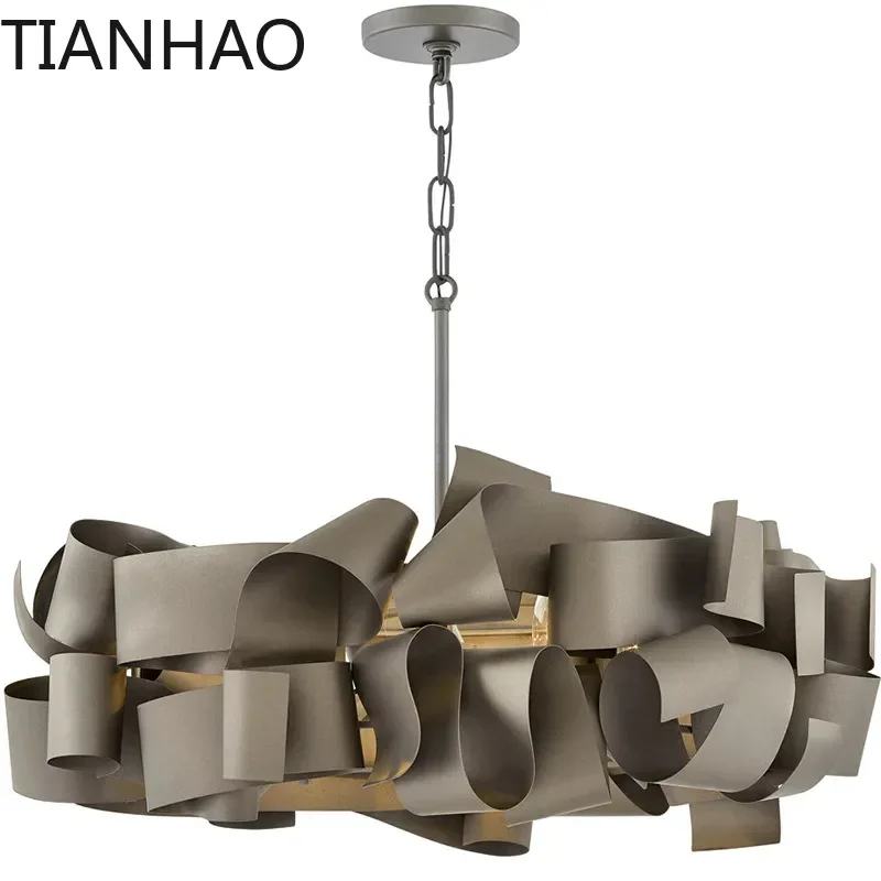 Postmodern Luxury Living Room Pendant Light Design Sense Lighting Fixtures Villa Restaurant Minimalist E14 Art Pendant Light
