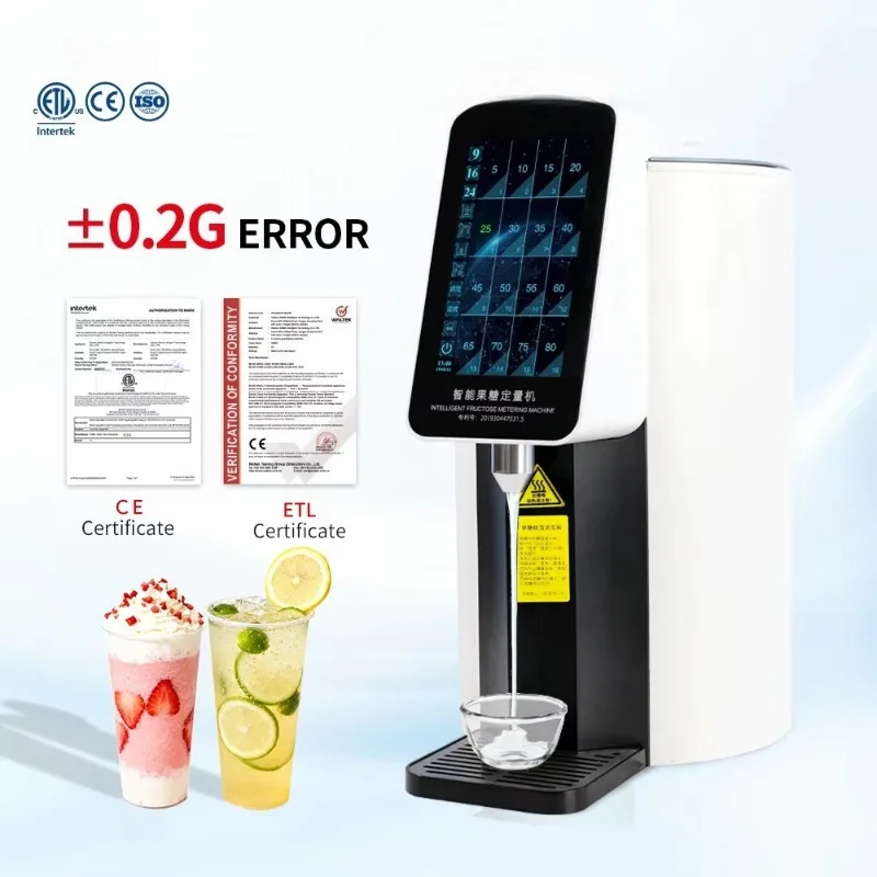 Commercial Auto Boba Bubble Tea Syrup Dispenser Machine  Portable Sugar Quantitative Machine for Drink Dispensers